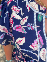 Load image into Gallery viewer, Short Sleeve Woven Print Mini Dress with Pockets