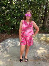 Load image into Gallery viewer, Plaid Sleeveless Short set with horsebit detail