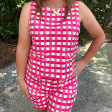 Load image into Gallery viewer, Plaid Sleeveless Short set with horsebit detail