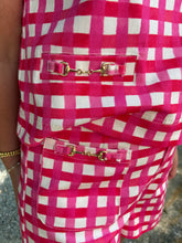 Load image into Gallery viewer, Plaid Sleeveless Short set with horsebit detail