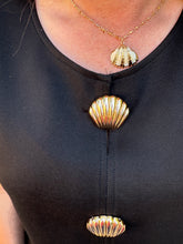 Load image into Gallery viewer, Sleeveless solid top with front gold seashell embellishment