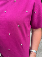 Load image into Gallery viewer, D21994 Solid short sleeve dress with stud detail