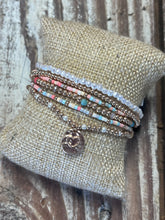 Load image into Gallery viewer, Seed Bead Bracelet Set with Cross Charm