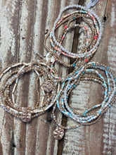 Load image into Gallery viewer, Seed Bead Bracelet Set with Cross Charm