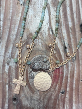 Load image into Gallery viewer, Jade Beaded Necklace with Charm