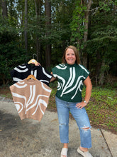 Load image into Gallery viewer, SG10011 Swirl Printed Mock Neck Sweater Top