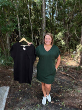 Load image into Gallery viewer, DK11253 Textured V Neck Mini Dress