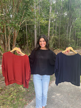 Load image into Gallery viewer, TK9526 Elastic Sleeve Dolman Blouse