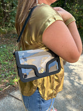 Load image into Gallery viewer, Clear/Black Envelope Shoulder Bag