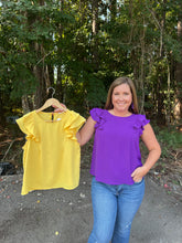 Load image into Gallery viewer, MN1939 Short Ruffled Sleeve Top