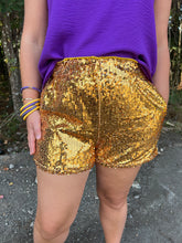 Load image into Gallery viewer, MP1309 High Waisted Sequin Shorts