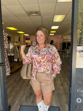 Load image into Gallery viewer, H11565-1 Button Up Peasant Sleeve Top
