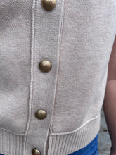 Load image into Gallery viewer, ROUND NECK BUTTON-FRONT SWEATER VEST