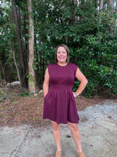 Load image into Gallery viewer, Cap Sleeve Mini Dress With Pintuck Detail