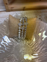 Load image into Gallery viewer, Set of 3 Beaded bracelets with Pave Clover