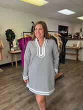 Load image into Gallery viewer, G12987 Gingham Check Textured Tunic Dress