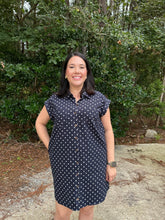 Load image into Gallery viewer, Polka Dot Twill Shirt Mini Dress