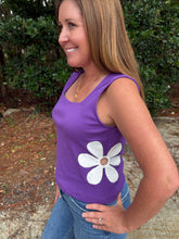 Load image into Gallery viewer, Sleeveless Square Neck with Cutout Flower Applique