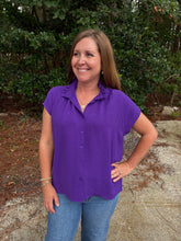 Load image into Gallery viewer, Airflow Game Day Top with ruffle collar