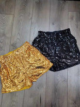 Load image into Gallery viewer, MP1309 High Waisted Sequin Shorts