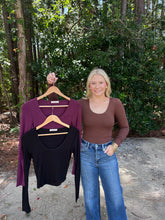 Load image into Gallery viewer, Fitted Long Sleeve Knit Top