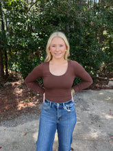Load image into Gallery viewer, Fitted Long Sleeve Knit Top