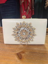 Load image into Gallery viewer, Sunburst Rhinestone Clutch with Optional Chain