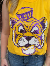Load image into Gallery viewer, Sequin LSU Vintage Tiger Tank