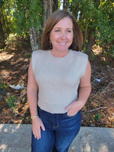 Load image into Gallery viewer, Sleeveless Sweater Crop Top