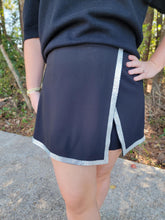 Load image into Gallery viewer, Stone Beaded Hem Knit Mini Skort