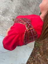 Load image into Gallery viewer, Christmas Sequin Plaid Bow Sweater