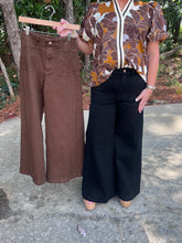Load image into Gallery viewer, Solid knit wide leg pants featuring front pockets