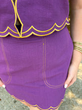 Load image into Gallery viewer, Scalloped Cami and Mini Skirt Set