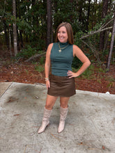 Load image into Gallery viewer, Stone Washed Pleather Mini Skirt