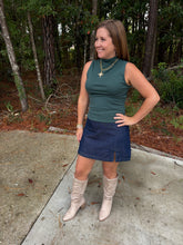 Load image into Gallery viewer, Side Split Mini Denim Skirt