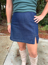 Load image into Gallery viewer, Side Split Mini Denim Skirt