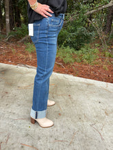 Load image into Gallery viewer, Bridge by Flying Monkey-High Rise Front Seam Cuffed Ankle Straight