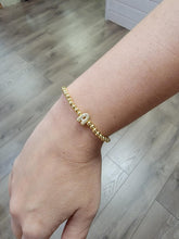 Load image into Gallery viewer, Beaded Pave' Initial Bracelet