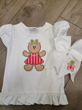 Load image into Gallery viewer, Avery's Accents Gingerbread girl applique top