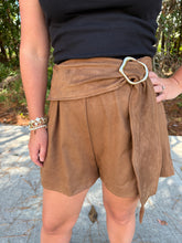 Load image into Gallery viewer, Suede Shorts with Belt