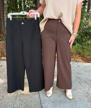 Load image into Gallery viewer, Colette Cropped Wide Leg Stretch Pants