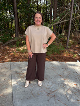 Load image into Gallery viewer, Colette Cropped Wide Leg Stretch Pants