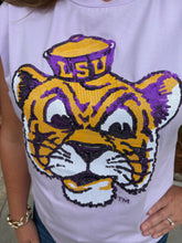 Load image into Gallery viewer, LSU Vintage Sequin Boxy Tank (Licensed)