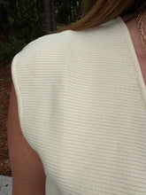 Load image into Gallery viewer, Fitted twist front sleeveless sweater top
