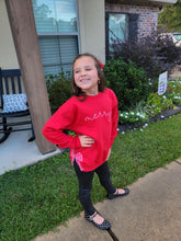 Load image into Gallery viewer, Avery's Accents YOUTH Red Merry Sweatshirt