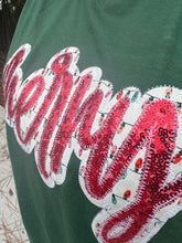 Load image into Gallery viewer, Sequin Merry Christmas Lights Tee