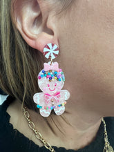 Load image into Gallery viewer, Christmas cookie girl drop earrings