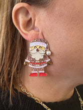 Load image into Gallery viewer, Christmas Santa Glitter Earrings