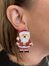 Load image into Gallery viewer, Christmas Santa Glitter Earrings