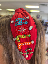 Load image into Gallery viewer, Red Holly Jolly Beaded Headband